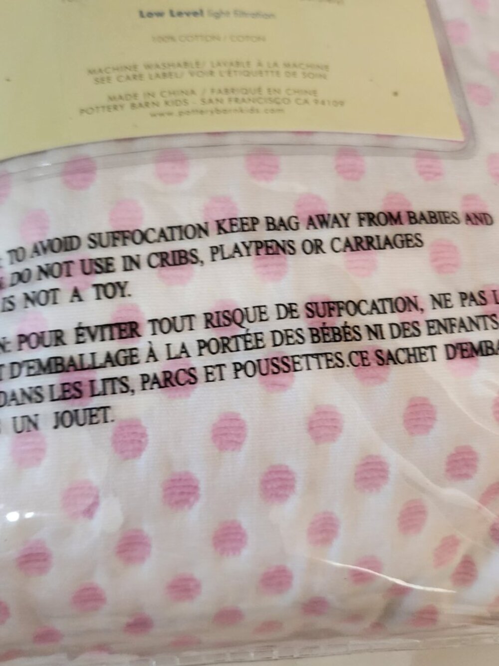 Pottery Barn Kids Pink Audry Chenille Dot Curtain Panel 63" OPEN PKG NEW - Picture 4 of 5